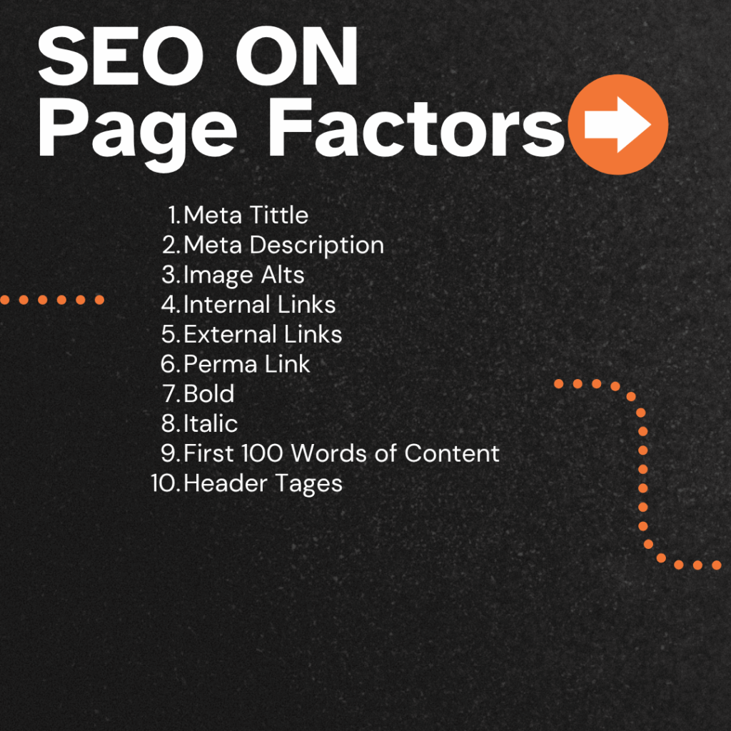 search engine page factors 